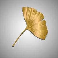 vektorillustration des ginkgo-biloba-blattes. Tintenlinie Kunstdesign vektor