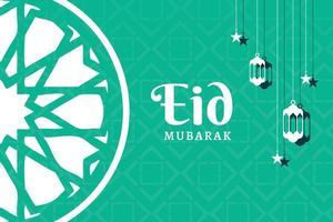 eid mubarak vektorillustrationsfahne und social-media-post vektor