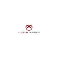 en assurance logo design inspiration inspirerad av den abstrakta bokstaven p och en i form av röd kärlek eller hjärta passar också för de varumärken eller företag som hade det initiala namnet pa eller ap vektor
