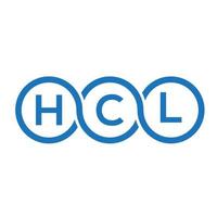 hcl-Brief-Logo-Design auf weißem Hintergrund. hcl kreatives Initialen-Buchstaben-Logo-Konzept. hcl Briefgestaltung. vektor