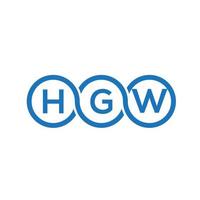 hgw brev logotyp design på vit bakgrund. hgw kreativa initialer brev logotyp koncept. hgw bokstavsdesign. vektor