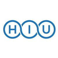 hiu brev logotyp design på vit bakgrund. hiu kreativa initialer bokstavslogotyp koncept. hiu bokstavsdesign. vektor