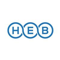 heb brev logotyp design på vit bakgrund. heb kreativa initialer brev logotyp koncept. heb bokstavsdesign. vektor