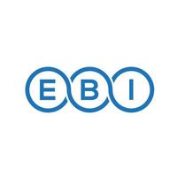ebi brev logotyp design på svart bakgrund. ebi kreativa initialer brev logotyp concept.ebi vektor brev design.