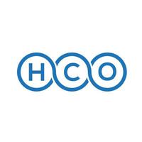 hco brev logotyp design på vit bakgrund. hco kreativa initialer bokstavslogotyp koncept. hco bokstavsdesign. vektor