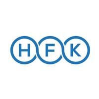 hfk-Brief-Logo-Design auf weißem Hintergrund. hfk kreative Initialen schreiben Logo-Konzept. hfk Briefgestaltung. vektor