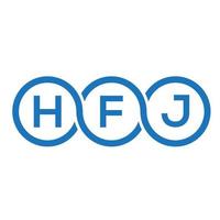 hfj-Buchstaben-Logo-Design auf weißem Hintergrund. hfj kreative Initialen schreiben Logo-Konzept. hfj Briefgestaltung. vektor