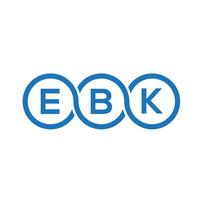 ebk brief logo design auf schwarzem hintergrund.ebk kreative initialen brief logo concept.ebk vektor brief design.