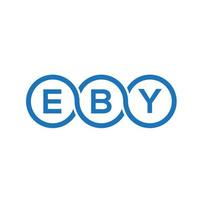 eby brev logotyp design på svart background.eby kreativa initialer bokstav logo concept.eby vektor bokstav design.