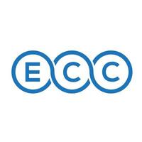 ecc-Buchstaben-Logo-Design auf schwarzem Hintergrund. ecc-Kreativinitialen-Buchstaben-Logo-Konzept. ecc-Vektor-Buchstabendesign. vektor