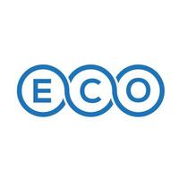 eko brev logotyp design på svart background.eco kreativa initialer brev logotyp concept.eco vektor brev design.