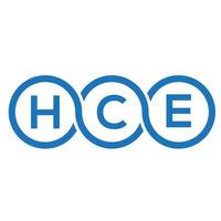 hce-Brief-Logo-Design auf weißem Hintergrund. hce kreatives Initialen-Buchstaben-Logo-Konzept. hce Briefgestaltung. vektor