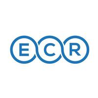 ecr brev logotyp design på svart background.ecr kreativa initialer brev logotyp concept.ecr vektor brev design.