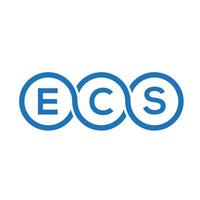 ecs brev logotyp design på svart background.ecs kreativa initialer bokstav logo concept.ecs vektor brev design.
