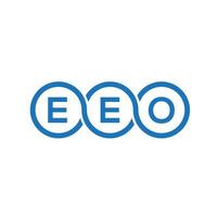 eeo-Buchstaben-Logo-Design auf schwarzem Hintergrund. eeo-Kreativinitialen-Buchstaben-Logo-Konzept. eeo-Vektor-Buchstaben-Design. vektor
