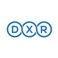dxr brev logotyp design på svart background.dxr kreativa initialer bokstav logo concept.dxr vektor brev design.