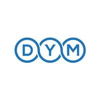 dym-Buchstaben-Logo-Design auf schwarzem Hintergrund. dym-Kreativinitialen-Buchstaben-Logo-Konzept. dym-Vektor-Buchstaben-Design. vektor