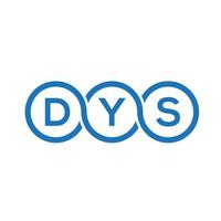dys-Buchstaben-Logo-Design auf schwarzem Hintergrund. dys kreatives Initialen-Buchstaben-Logo-Konzept. dys-Vektor-Buchstaben-Design. vektor
