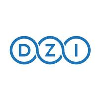 dzi-Buchstaben-Logo-Design auf schwarzem Hintergrund. dzi-Kreativinitialen-Buchstaben-Logo-Konzept. dzi-Vektor-Buchstaben-Design. vektor