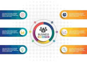 visualisering av affärsdata. processdiagram. abstrakta element av graf, diagram med steg, alternativ, delar eller processer. vektor affärsmall för presentation. kreativt koncept för infographic.