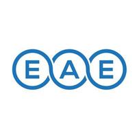 eae-Buchstaben-Logo-Design auf schwarzem Hintergrund.eae-Kreativinitialen-Buchstaben-Logo-Konzept.eae-Vektor-Buchstaben-Design. vektor