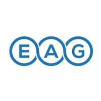 eag-Buchstaben-Logo-Design auf schwarzem Hintergrund. eag-Kreativinitialen-Buchstaben-Logo-Konzept. eag-Vektor-Buchstaben-Design. vektor