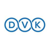 dvk-Brief-Logo-Design auf schwarzem Hintergrund.dvk-Kreativinitialen-Buchstaben-Logo-Konzept.dvk-Vektor-Briefdesign. vektor