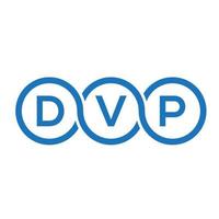 dvp-Brief-Logo-Design auf schwarzem Hintergrund.dvp-Kreativinitialen-Buchstaben-Logo-Konzept.dvp-Vektor-Briefdesign. vektor