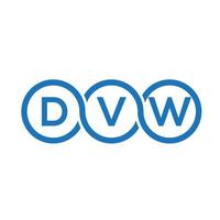 dvw-Brief-Logo-Design auf schwarzem Hintergrund. dvw-Kreativinitialen-Buchstaben-Logo-Konzept. dvw-Vektor-Buchstaben-Design. vektor