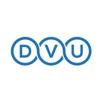 dvu-Brief-Logo-Design auf schwarzem Hintergrund. dvu-Kreativinitialen-Buchstaben-Logo-Konzept. dvu-Vektor-Buchstaben-Design. vektor