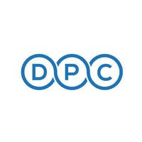 dpc bokstavslogotypdesign på svart bakgrund.dpc kreativa initialer bokstavslogotyp concept.dpc vektorbokstavsdesign. vektor