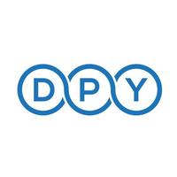 dpy brev logotyp design på svart bakgrund. dpy kreativa initialer bokstav logo concept.dpy vektor brev design.