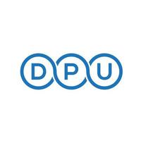 dpu brev logotyp design på svart bakgrund. dpu kreativa initialer bokstav logo concept.dpu vektor brev design.