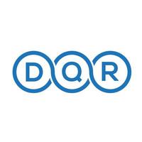 dqr brev logotyp design på svart background.dqr kreativa initialer bokstav logo concept.dqr vektor brev design.