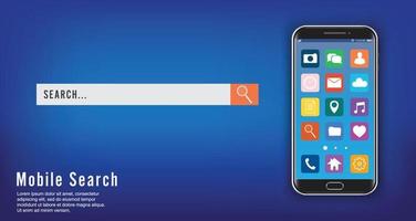 mobilt sökkoncept. vektor affärsmall för presentation. kreativa webbkoncept