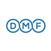 dmf brev logotyp design på svart background.dmf kreativa initialer bokstav logo concept.dmf vektor brev design.