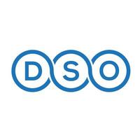 dso-Brief-Logo-Design auf schwarzem Hintergrund. dso-Kreativinitialen-Brief-Logo-Konzept. vektor