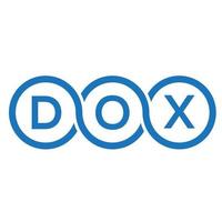 dox brev logotyp design på svart bakgrund.dox kreativa initialer brev logotyp concept.dox vektor brev design.