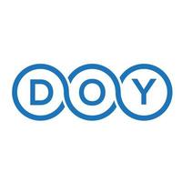 Doy-Brief-Logo-Design auf schwarzem Hintergrund.Doy-Kreativinitialen-Buchstaben-Logo-Konzept.Doy-Vektor-Buchstabendesign. vektor