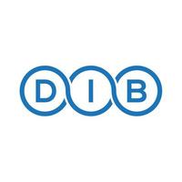 dib-Buchstaben-Logo-Design auf schwarzem Hintergrund.dib-Kreativinitialen-Buchstaben-Logo-Konzept.dib-Vektor-Buchstaben-Design. vektor