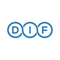 dif-Buchstaben-Logo-Design auf schwarzem Hintergrund.dif kreatives Initialen-Buchstaben-Logo-Konzept.dif-Vektor-Buchstabendesign. vektor