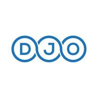 djo letter logotyp design på svart background.djo kreativa initialer bokstav logo concept.djo vektor bokstav design.