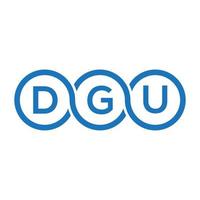 dgu-Brief-Logo-Design auf schwarzem Hintergrund.dgu-Kreativinitialen-Buchstaben-Logo-Konzept.dgu-Vektor-Buchstaben-Design. vektor