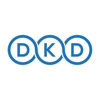 dkd-Buchstaben-Logo-Design auf schwarzem Hintergrund. dkd-Kreativinitialen-Buchstaben-Logo-Konzept. dkd-Vektor-Buchstabendesign. vektor