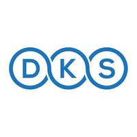 dks-Buchstaben-Logo-Design auf schwarzem Hintergrund.dks-Kreativinitialen-Buchstaben-Logo-Konzept.dks-Vektor-Buchstabendesign. vektor