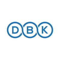 dbk-Buchstaben-Logo-Design auf schwarzem Hintergrund. dbk-Kreativinitialen-Buchstaben-Logo-Konzept. dbk-Vektor-Buchstaben-Design. vektor