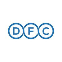dfc brev logotyp design på svart background.dfc kreativa initialer bokstav logo concept.dfc vektor brev design.