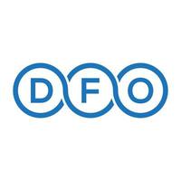 dfo-Brief-Logo-Design auf schwarzem Hintergrund.dfo-Kreativinitialen-Buchstaben-Logo-Konzept.dfo-Vektor-Buchstaben-Design. vektor