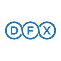 dfx-Buchstaben-Logo-Design auf schwarzem Hintergrund. dfx-Kreativinitialen-Buchstaben-Logo-Konzept. dfx-Vektor-Buchstaben-Design. vektor