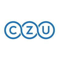 czu bokstavslogotypdesign på svart bakgrund.czu kreativa initialer bokstavslogotyp concept.czu vektorbokstavsdesign. vektor